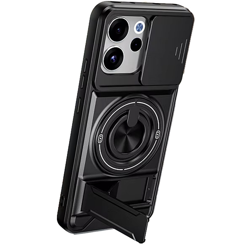 Ударопрочный чехол Camshield StandRing case для Oppo Reno 15F (Black) в магазине vchehle.ua