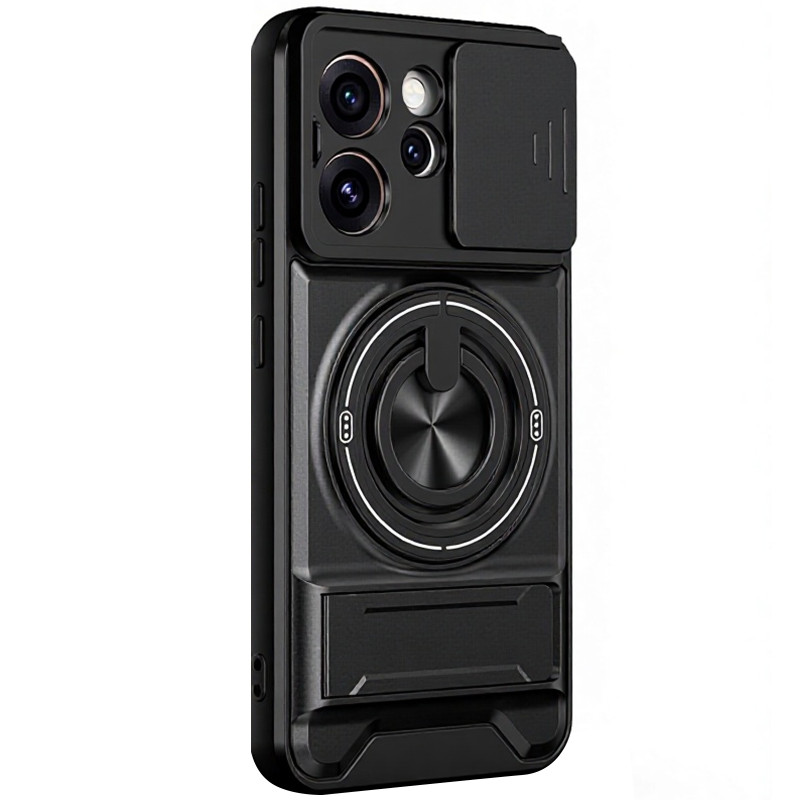 Удароміцний чохол Camshield StandRing case на Oppo Reno 14F (Black)