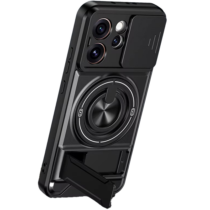 Удароміцний чохол Camshield StandRing case на Oppo Reno 14F (Black) в магазині vchehle.ua
