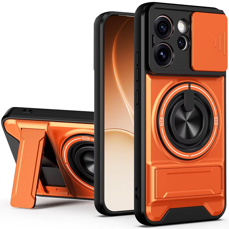 Удароміцний чохол Camshield StandRing case на Oppo Reno 14F (Orange)