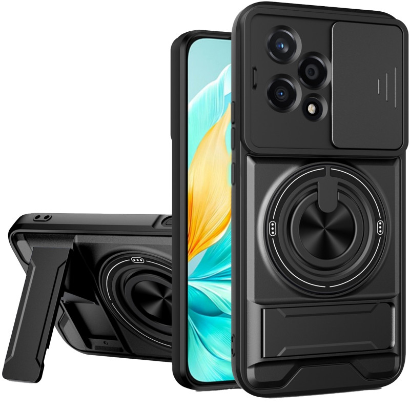 Фото Ударопрочный чехол Camshield StandRing case для Oppo Reno 15 (Black) на vchehle.ua