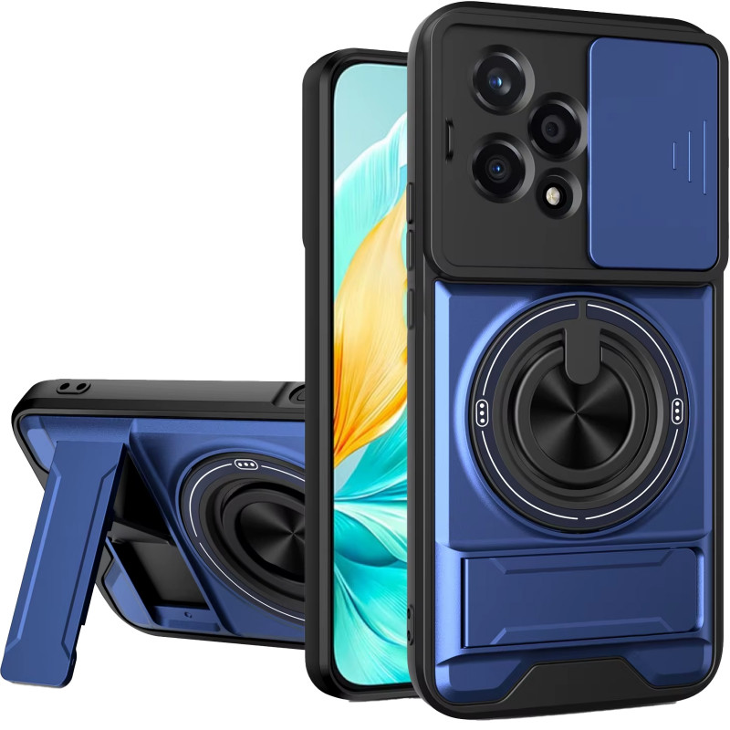 Фото Ударопрочный чехол Camshield StandRing case для Oppo Reno 15 (Blue) на vchehle.ua
