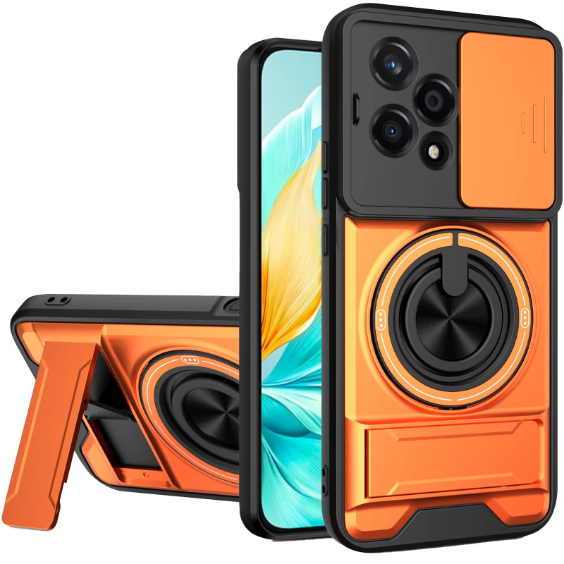 Ударопрочный чехол Camshield StandRing case для Oppo Reno 15 (Orange)