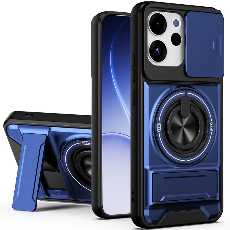Фото Удароміцний чохол Camshield StandRing case на Oppo Reno 15 Pro (Blue) на vchehle.ua