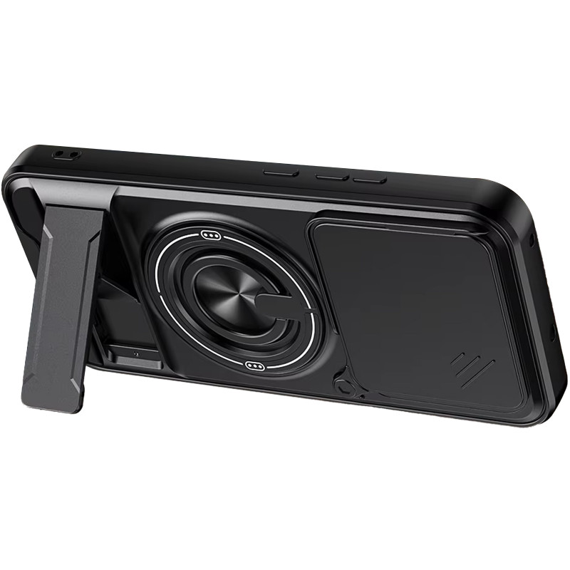 Фото Удароміцний чохол Camshield StandRing case на Realme GT 7 (Black) на vchehle.ua