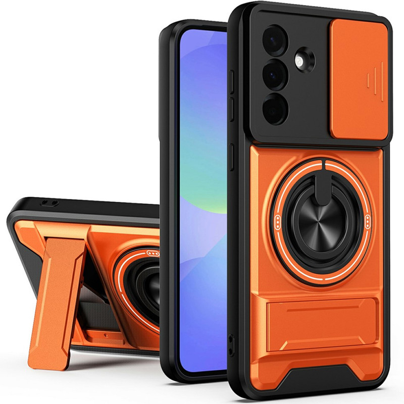 Ударопрочный чехол Camshield StandRing case для Samsung Galaxy A36 5G (Orange)