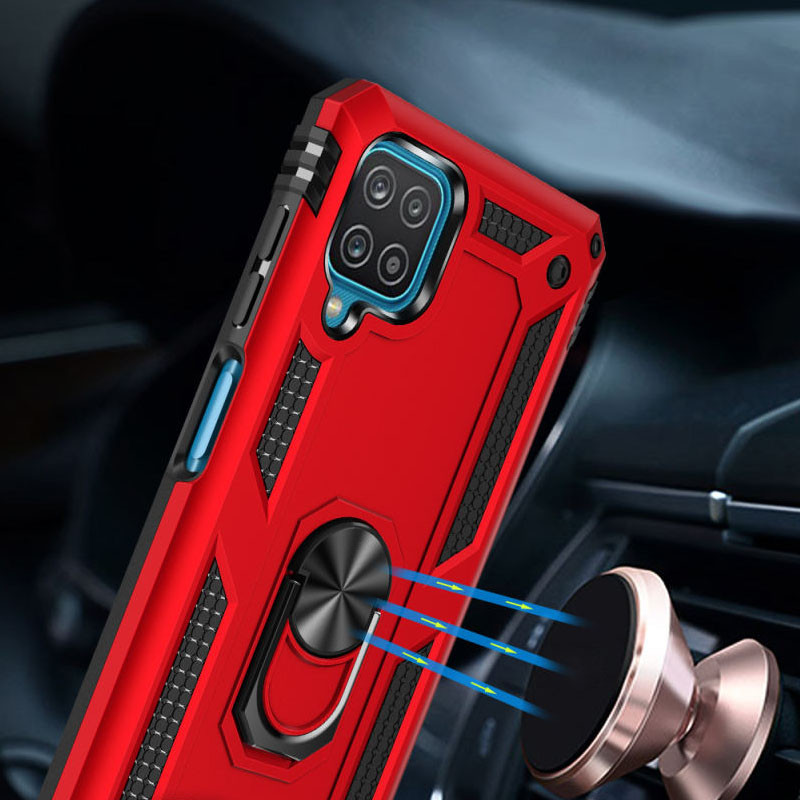 Фото Ударостійкий чохол Serge Ring for Magnet на Samsung Galaxy A12 / M12 (Червоний) на vchehle.ua