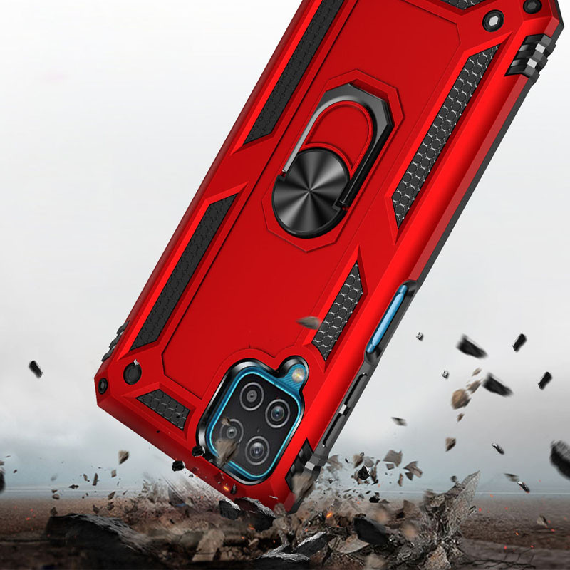 Купити Ударостійкий чохол Serge Ring for Magnet на Samsung Galaxy A12 / M12 (Червоний) на vchehle.ua