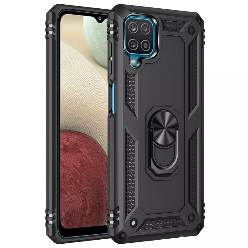 Ударостійкий чохол Serge Ring for Magnet на Samsung Galaxy A12 / M12 (Чорний)