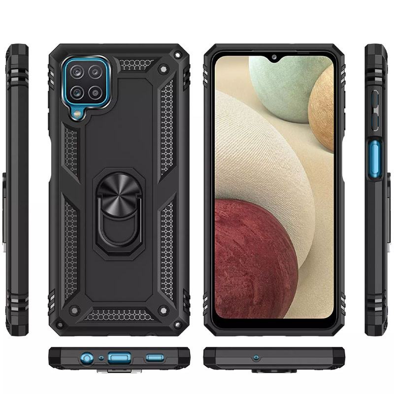 Фото Ударостійкий чохол Serge Ring for Magnet на Samsung Galaxy A12 / M12 (Чорний) на vchehle.ua