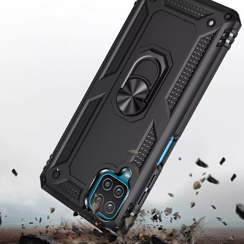 Купити Ударостійкий чохол Serge Ring for Magnet на Samsung Galaxy A12 / M12 (Чорний) на vchehle.ua