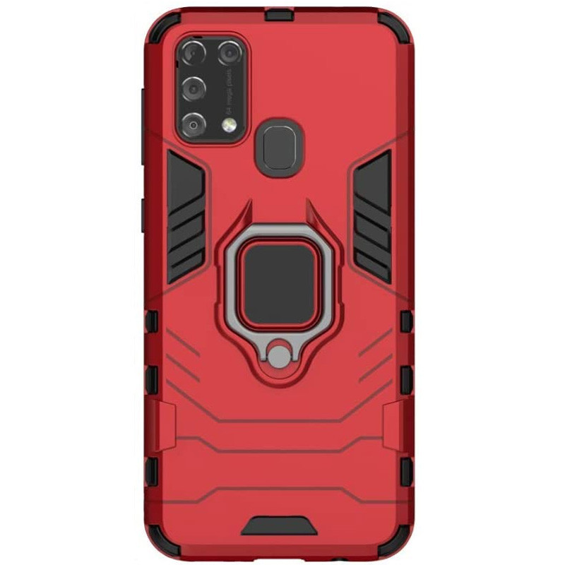 Замовити Ударостійкий чохол Transformer Ring for Magnet на Samsung Galaxy M30s / M21 (Червоний / Dante Red) на vchehle.ua