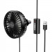 Фото Вентилятор автомобильный Borofone DBF11 three speed (USB-A) (Black) на vchehle.ua