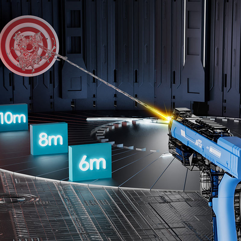 Водяний акумуляторний пістолет Water Gun 66-35 (500ml) with lithium battery (Transparent blue) в магазині vchehle.ua