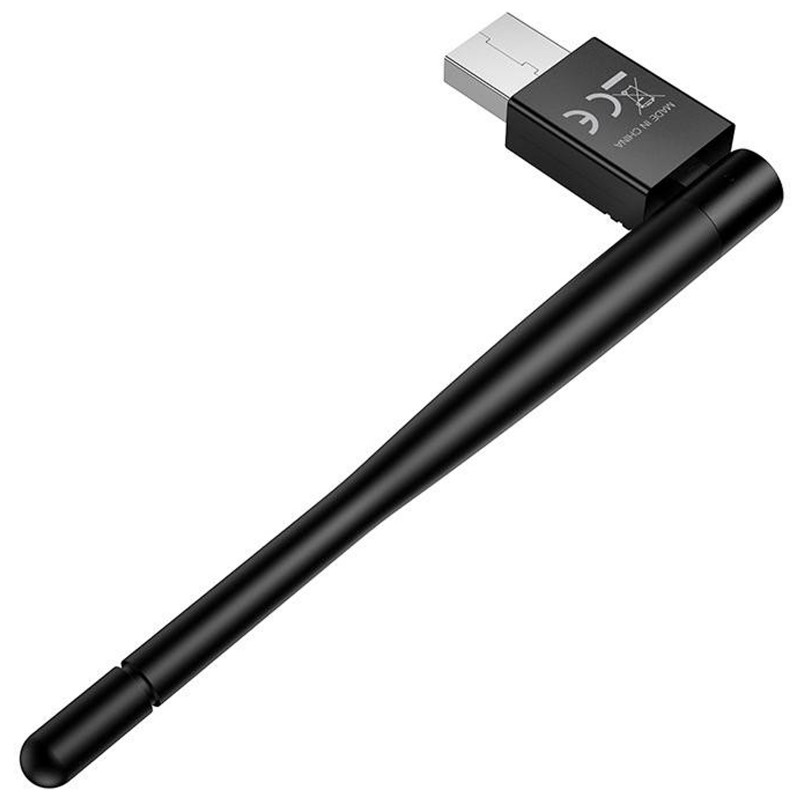 Купити WiFi адаптер Hoco HI37 WiFi4 USB External Antenna 150Mbps (Black) на vchehle.ua
