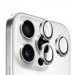 Фото Захисне скло BlueO Metal на камеру на Apple iPhone 16 Pro / 16 Pro Max / 15 Pro / 15 Pro Max (Срібний / Silver Diamond) в маназині vchehle.ua