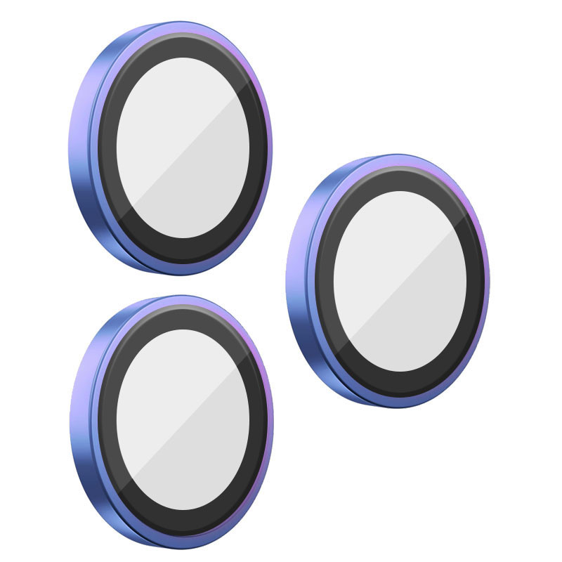 Захисне скло BlueO Metal на камеру на Apple iPhone 16 Pro / 16 Pro Max / 15 Pro / 15 Pro Max (Бузковий / Colorful)