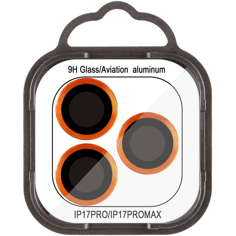 Фото Захисне скло Metal Classic на камеру (в упак.) на Apple iPhone 17 Pro (6.3") / 17 Pro Max (6.9") (Помаранчевий / Orange) на vchehle.ua