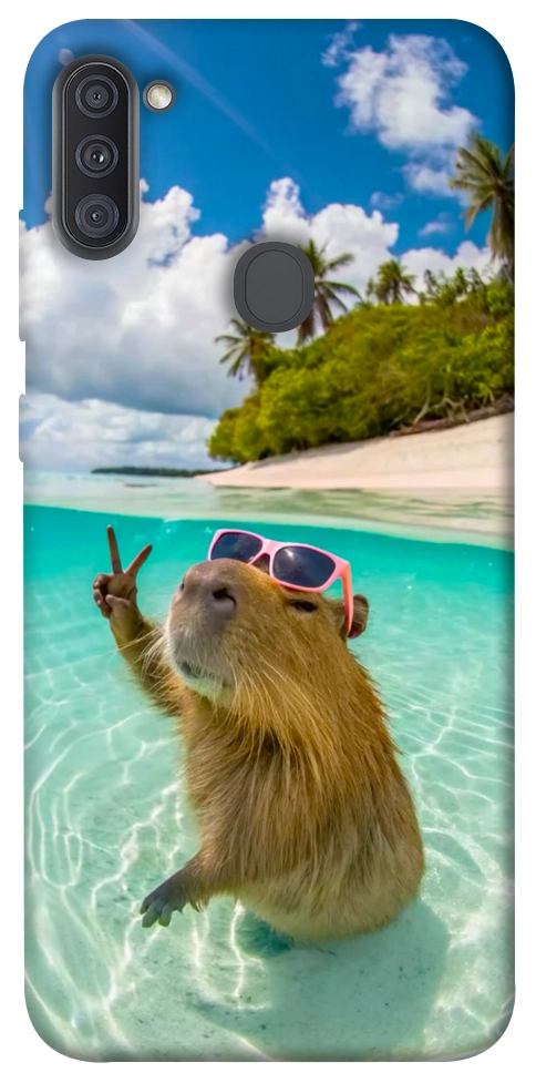 Чехол Сapybara vacation для Galaxy A11 (2020)
