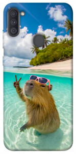 Чехол Сapybara vacation для Galaxy A11 (2020)