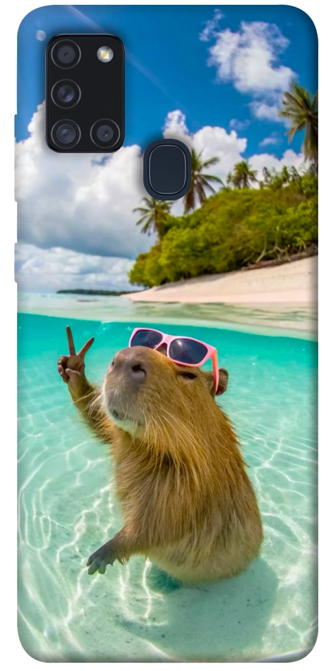 Чохол Сapybara vacation для Galaxy A21s (2020)