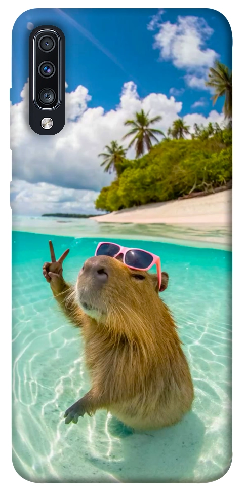Чехол Сapybara vacation для Galaxy A70 (2019)