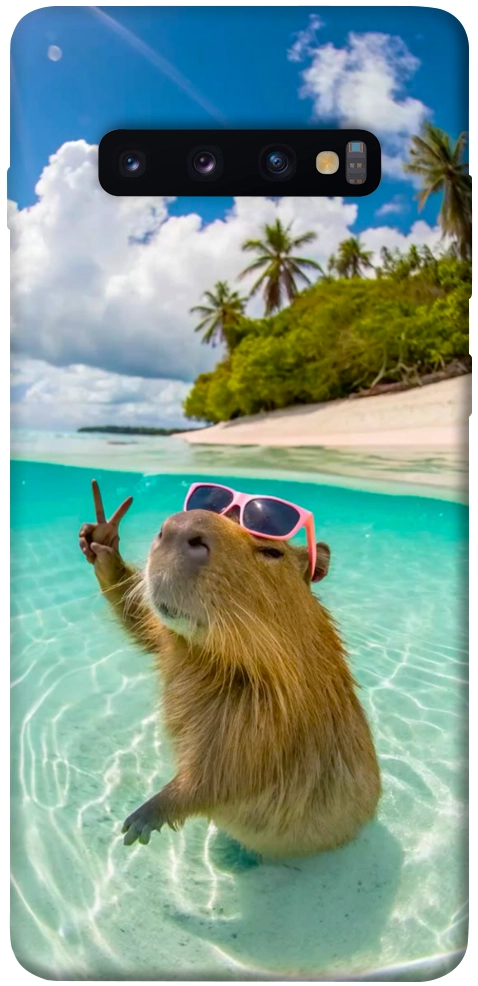 Чохол Сapybara vacation для Galaxy S10 Plus (2019)
