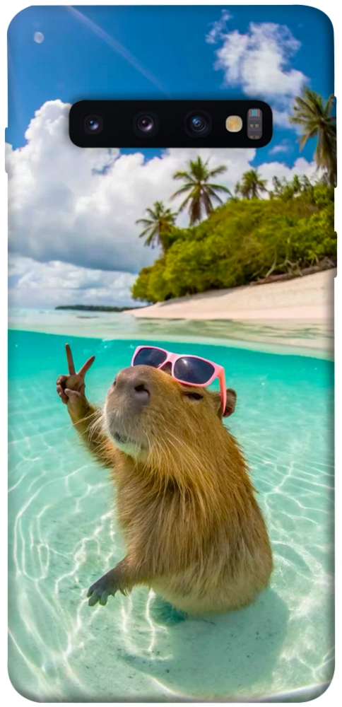 Чохол Сapybara vacation для Galaxy S10 (2019)