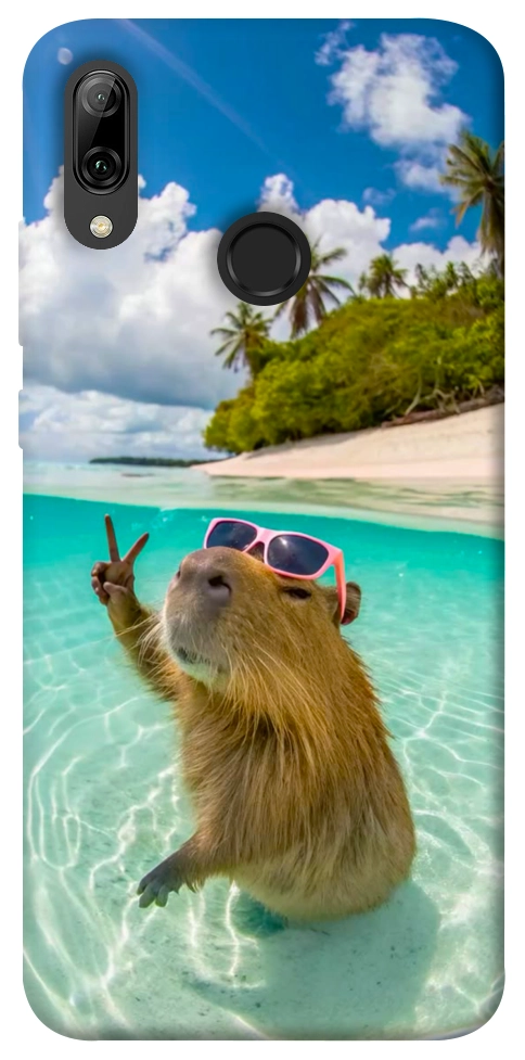 Чехол Сapybara vacation для Huawei P Smart (2019)