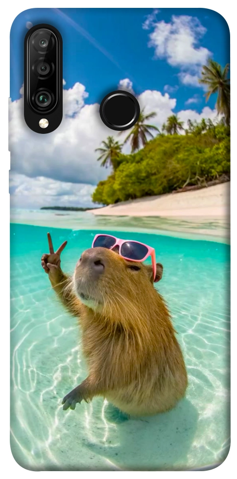 Чохол Сapybara vacation для Huawei P30 Lite