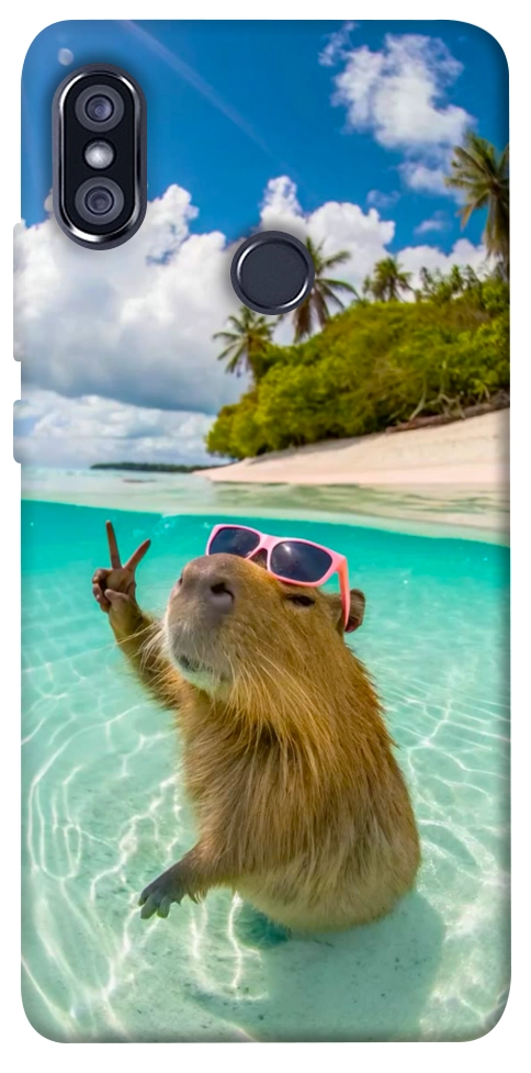 Чехол Сapybara vacation для Xiaomi Redmi Note 5 (Dual Camera)