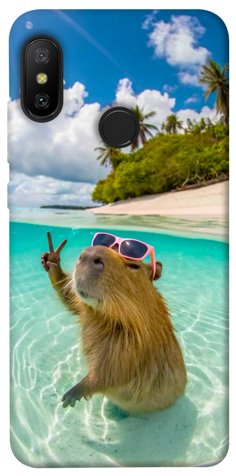Чехол Сapybara vacation для Xiaomi Redmi 6 Pro