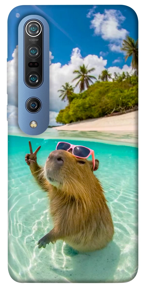 Чехол Сapybara vacation для Xiaomi Mi 10