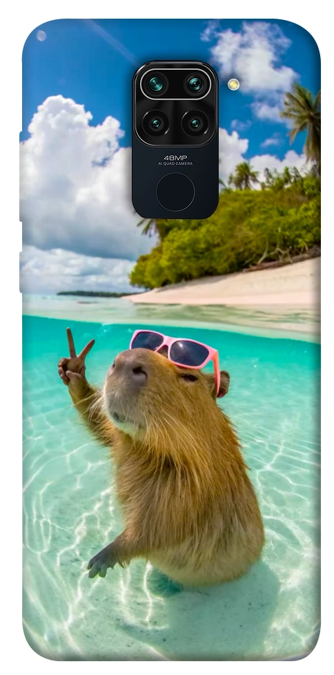 Чехол Сapybara vacation для Xiaomi Redmi 10X