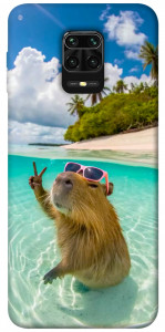 Чехол Сapybara vacation для Xiaomi Redmi Note 9 Pro