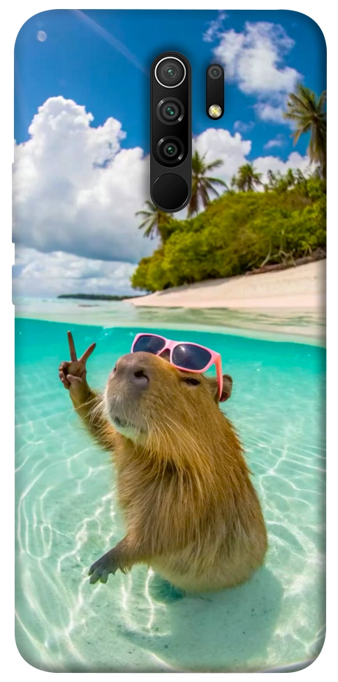 Чехол Сapybara vacation для Xiaomi Redmi 9