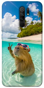 Чехол Сapybara vacation для Xiaomi Redmi 9