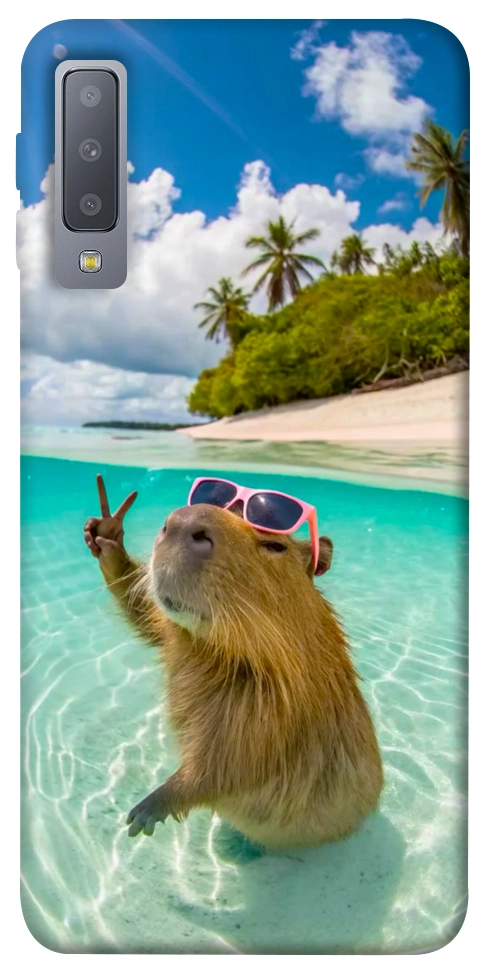 Чехол Сapybara vacation для Galaxy A7 (2018)
