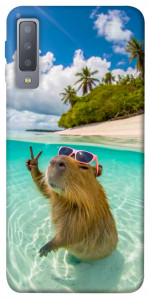 Чехол Сapybara vacation для Galaxy A7 (2018)