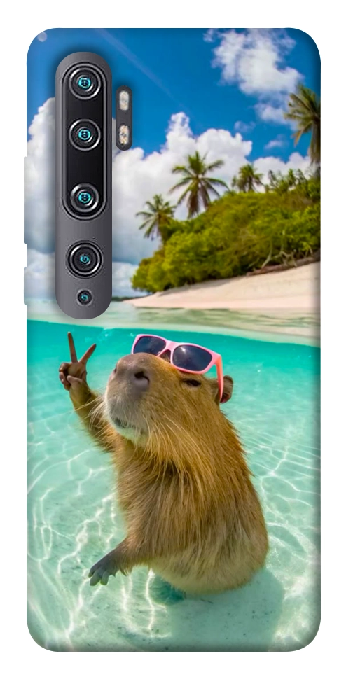 Чохол Сapybara vacation для Xiaomi Mi Note 10