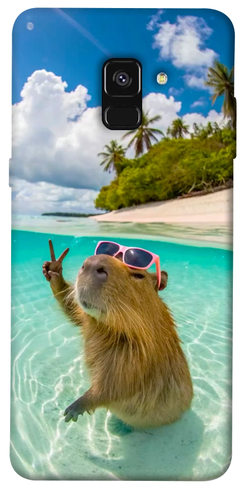 Чехол Сapybara vacation для Galaxy A8 (2018)