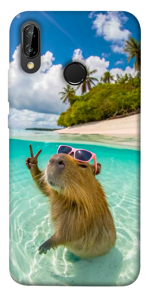 Чохол Сapybara vacation для Huawei P20 Lite