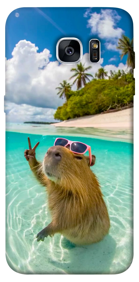 Чехол Сapybara vacation для Galaxy S7 Edge