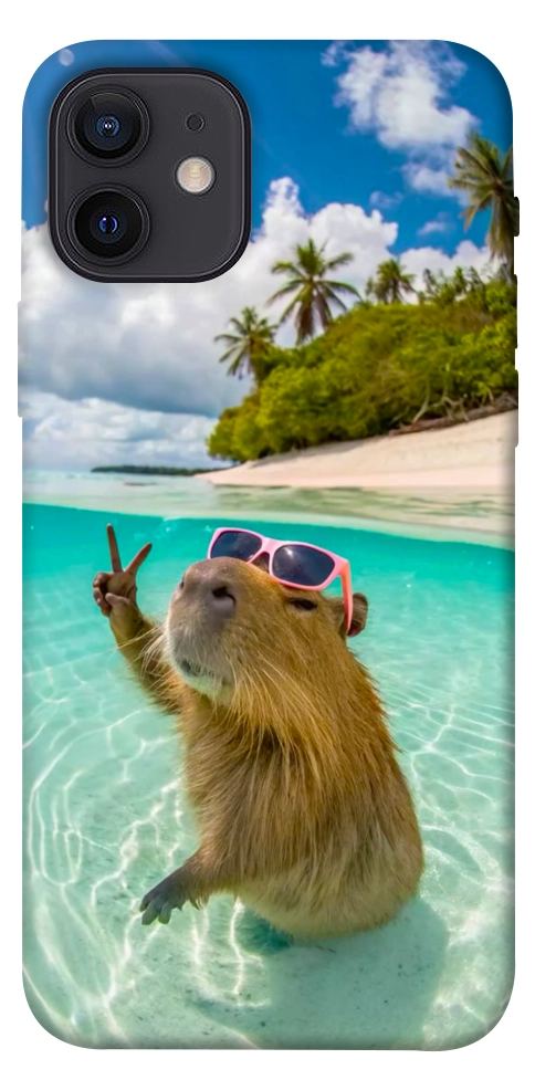 Чехол Сapybara vacation для iPhone 12
