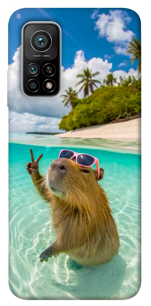 Чехол Сapybara vacation для Xiaomi Mi 10T Pro