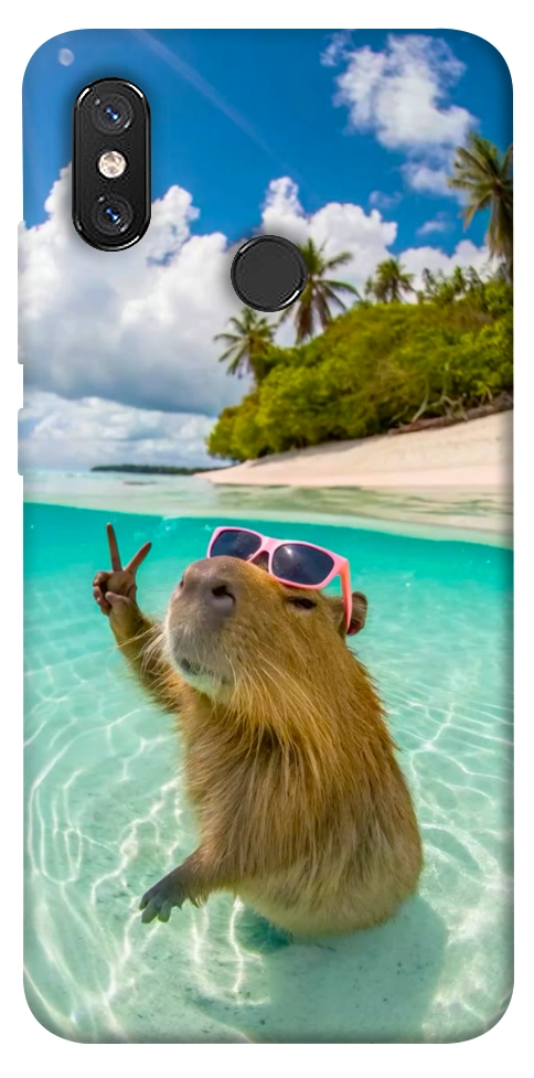 Чехол Сapybara vacation для Xiaomi Mi 8