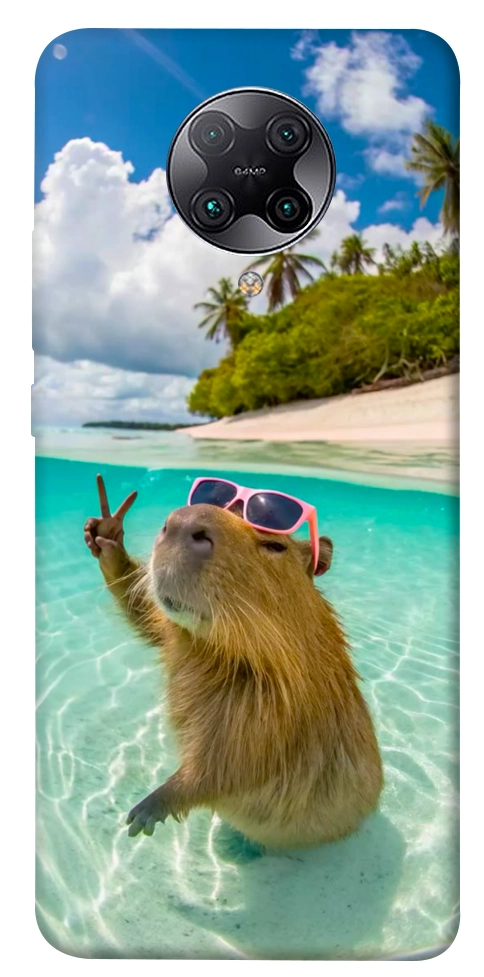Чехол Сapybara vacation для Xiaomi Redmi K30 Pro