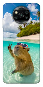 Чехол Сapybara vacation для Xiaomi Poco X3 Pro