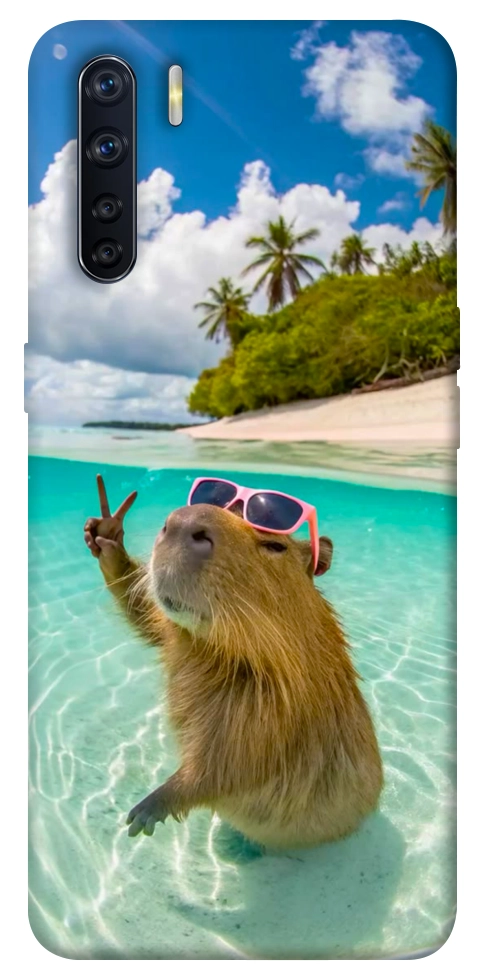 Чехол Сapybara vacation для Oppo A91