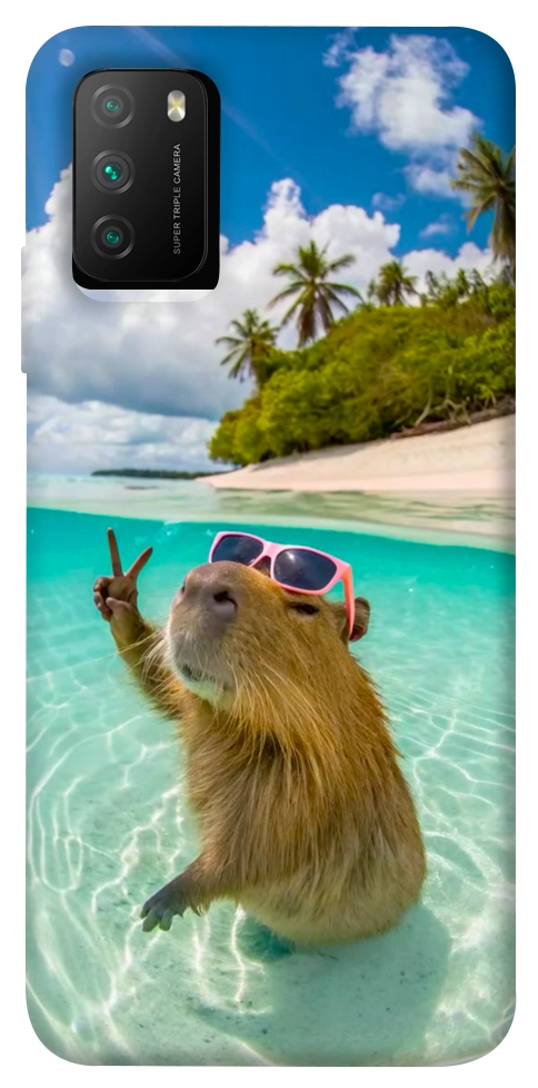 Чохол Сapybara vacation для Xiaomi Poco M3